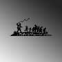 Wallity Accesorio Decorativo de Pared de Metal Negro 30x70 cm 1.5mm Grosor